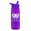 Garyline® Flair Tritan® Bottle with Flip-Straw Lid - 26 oz. - Transparent violet